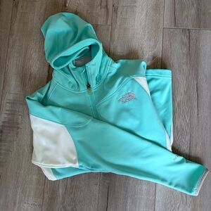 The North Face Turquoise and White Jacket, Small